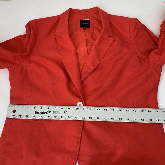 The Limited Blazer Jacket Women XXL Linen Bright Colorful Regency Career Twee - Picture 9 of 13